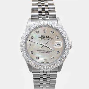 Rolex Custom Champagne 2.25ct Diamonds Stainless Steel Datejust  Automatic Women's Wristwatch 31mm
