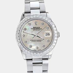 Rolex Custom Champagne 1.62ct Diamonds Stainless Steel Datejust  Automatic Women's Wristwatch 31mm