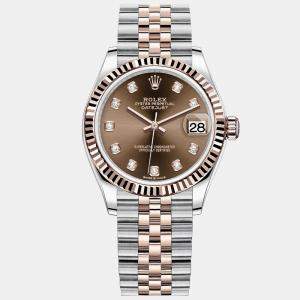 Rolex Chocolate Dial Diamond Markers Datejust 31 mm 