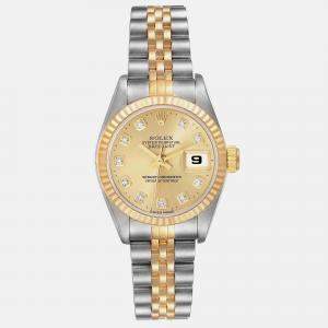 Rolex Datejust Steel Yellow Gold Diamond Ladies Watch  26 mm