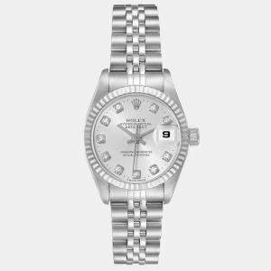 Rolex Datejust Steel White Gold Diamond Dial Ladies Watch  26.0 mm