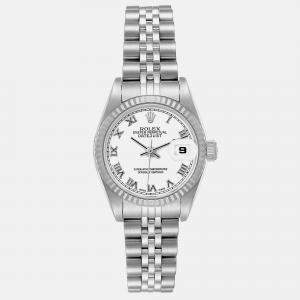 Rolex Datejust Steel White Gold Roman Ladies Watch  26.0 mm