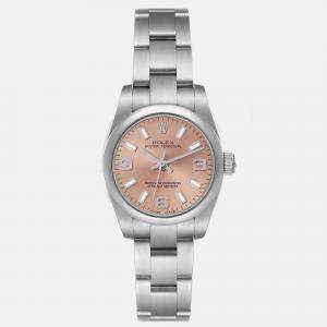 Rolex Oyster Perpetual Salmon Dial Steel Ladies Watch 26.0 mm