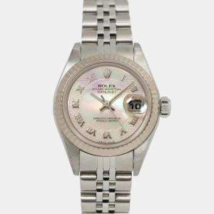 Rolex Pink shell 18K White gold Automatic Datejust 79174NRD F series watch