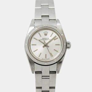 Rolex Silver Automatic Oyster Perpetual 76030 P series watch