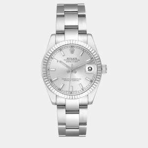 Rolex Datejust Midsize Steel White Gold Ladies Watch 31.0 mm