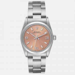 Rolex Oyster Perpetual Midsize Salmon Dial Steel Ladies Watch 31.0 mm