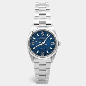 Rolex Blue Stainless Steel Air King 14000M Women's Wristwatch 36 mm 