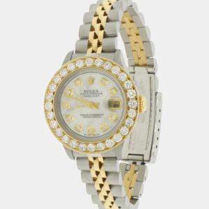Rolex Customised White MOP 2.0CT Diamond 18K Yellow Gold Datejust  Automatic Women's Wristwatch 26mm