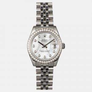 Rolex Datejust 178384 Automatic Silver Stainless Steel Diamond Women's Wristwatch 31 mm