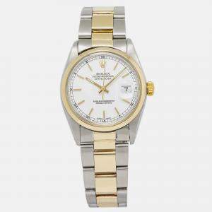 Rolex Datejust 16003 Automatic White 18k Yellow Gold Stainless Steel Women's Wristwatch 36 mm
