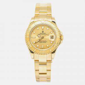 Rolex Yacht-Master 68628 Automatic Champagne 18K Yellow Gold Women's Wristwatch 35 mm