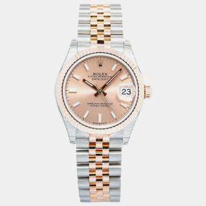 Rolex Datejust 278271 Automatic Pink 18k Rose Gold Diamond Stainless Steel Women's Wristwatch 31 mm
