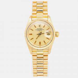 Rolex Date 6917 Automatic Gold18K Yellow Gold Women's Wristwatch 26mm