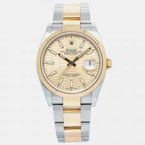 Rolex Datejust 126233 Automatic Gold 18K Yellow Gold Stainless Steel Women's Wristwatch 36 mm