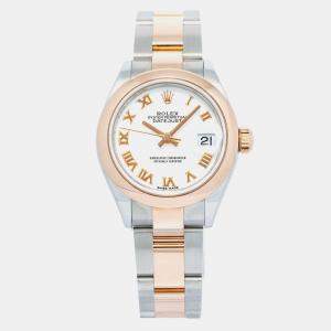 Rolex Lady Datejust 279161 Automatic White 18k Rose Gold Women's Wristwatch 28 mm