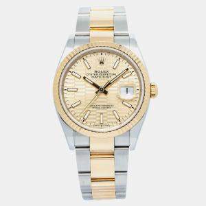 Rolex Datejust 126233 Automatic Gold 18K Yellow Gold Stainless Steel Women's Wristwatch 36 mm