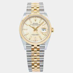 Rolex Datejust 126233 Automatic Gold 18K Yellow Gold Women's Wristwatch 36 mm