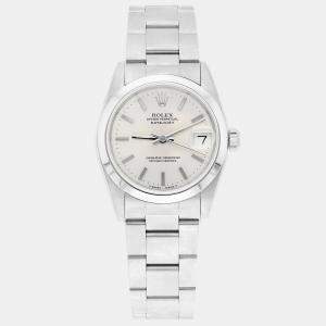 Pre Owned Rolex Datejust 68240 Automatic Silver Stainless Steel Women's Wristwatch 31 mm