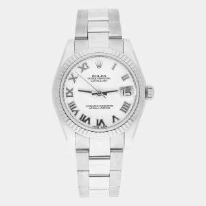 Pre Owned Rolex Datejust 178274 Automatic White Stainless Steel Women's Wristwatch 31 mm