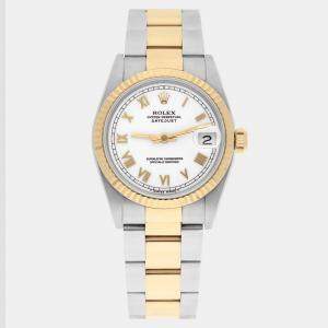 Rolex Datejust 68273 Automatic White Stainless Steel 18K Yellow Gold Women's Wristwatch 31 mm