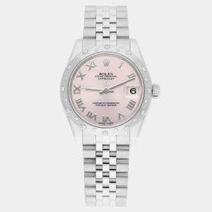 Rolex Datejust 178344 Automatic Pink Stainless Steel Diamond Women's Wristwatch 31 mm