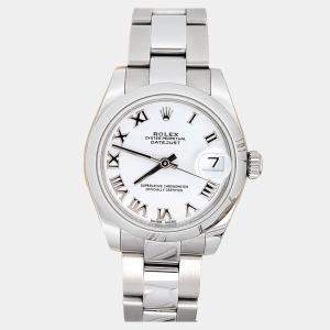 Pre Owned Rolex Datejust 178240 Automatic White Stainless Steel Women's Wristwatch 31 mm