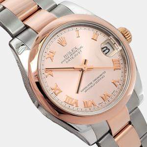 Pre Owned Rolex Datejust 178241 Automatic Pink 18K Rose Gold Stainless Steel Women’s Wristwatch 31 mm