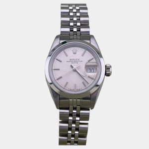 Pre Owned Rolex Datejust 69160 Automatic Silver Stainless Steel Women's Wristwatch 26 mm