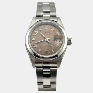 Pre Owned Rolex Datejust 79160 Automatic Pink Salmon Stainless Steel Women's Wristwatch 26mm