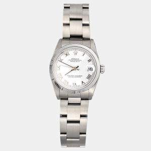 Pre Owned Rolex Datejust 78240 Automatic White Stainless Steel Women's Wristwatch 31 mm