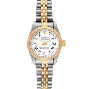 Rolex White Diamonds 18K Yellow Gold And Stainless Steel Datejust 79173 Women's Wriswatch 26 MM