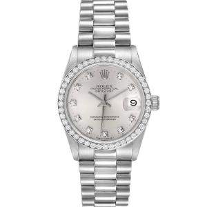 Rolex Diamonds Platinum President Datejust 68286 Women's Wristwatch 31 MM