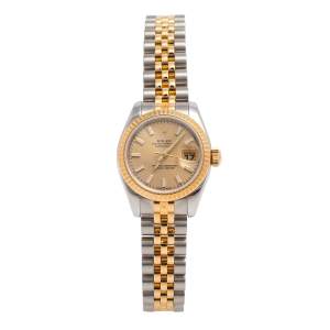 Pre Owned Rolex 18K Yellow Gold & Stainless Steel Datejust 179173 Women's Wristwatch 26 mm
