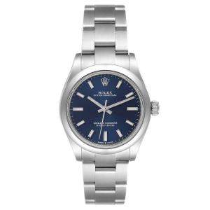 Rolex Blue Stainless Steel Oyster Perpetual Automatic 277200 Women's Wristwatch 31 MM