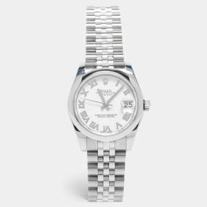 Rolex White Stainless Steel Datejust 178240 Women's wristwatch 31 mm