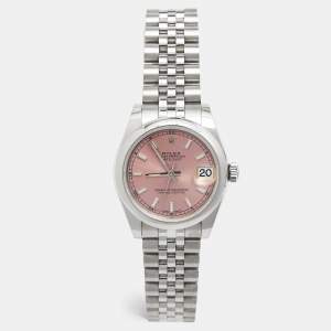 Rolex Pink Stainless Steel Datejust 178240 Women's Wristwatch 31 mm
