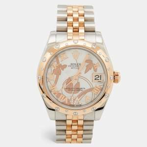 Rolex Mother Of Pearl 18K Everose Gold Stainless Steel Diamond Datejust 178341 Women's Wristwatch 31 mm