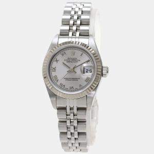 Rolex Silver Stainless Steel Datejust 79174 Women's Wristwatch 26 mm