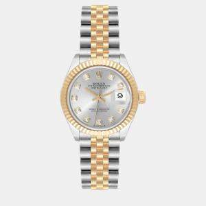 Rolex Datejust 28 Steel Yellow Gold Diamond Ladies Watch 279173 