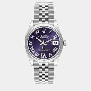 Rolex Datejust Midsize Steel White Gold Diamond Ladies Watch 278274 31 mm