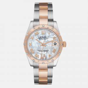 Rolex Datejust 31 Midsize Steel Rose Gold Diamond Ladies Watch 178341 