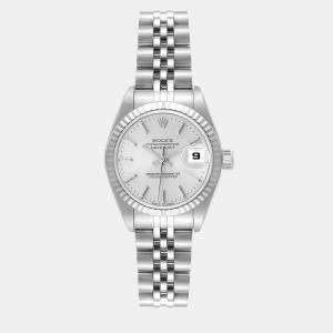 Rolex Datejust 26 Steel White Gold Silver Dial Ladies Watch 79174 26 mm