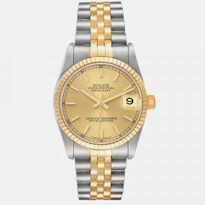 Rolex Datejust Midsize Steel Yellow Gold Ladies Watch 68273  