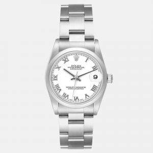 Rolex Datejust 31 Midsize White Roman Dial Steel Ladies Watch 78240
