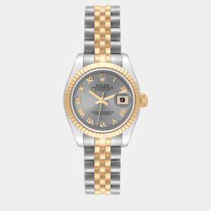 Rolex Datejust Steel Yellow Gold Slate Dial Ladies Watch 26 mm