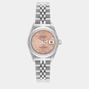 Rolex Datejust Salmon Dial Steel White Gold Ladies Watch 26 mm