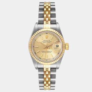 Rolex Datejust Champagne Dial Steel Yellow Gold Ladies Watch 26 mm