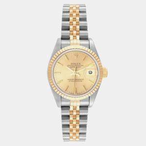 Rolex Datejust Champagne Dial Steel Yellow Gold Ladies Watch 26 mm