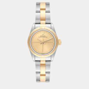 Rolex Oyster Perpetual Steel Yellow Gold Quadrant Dial Ladies Watch 24.0 mm